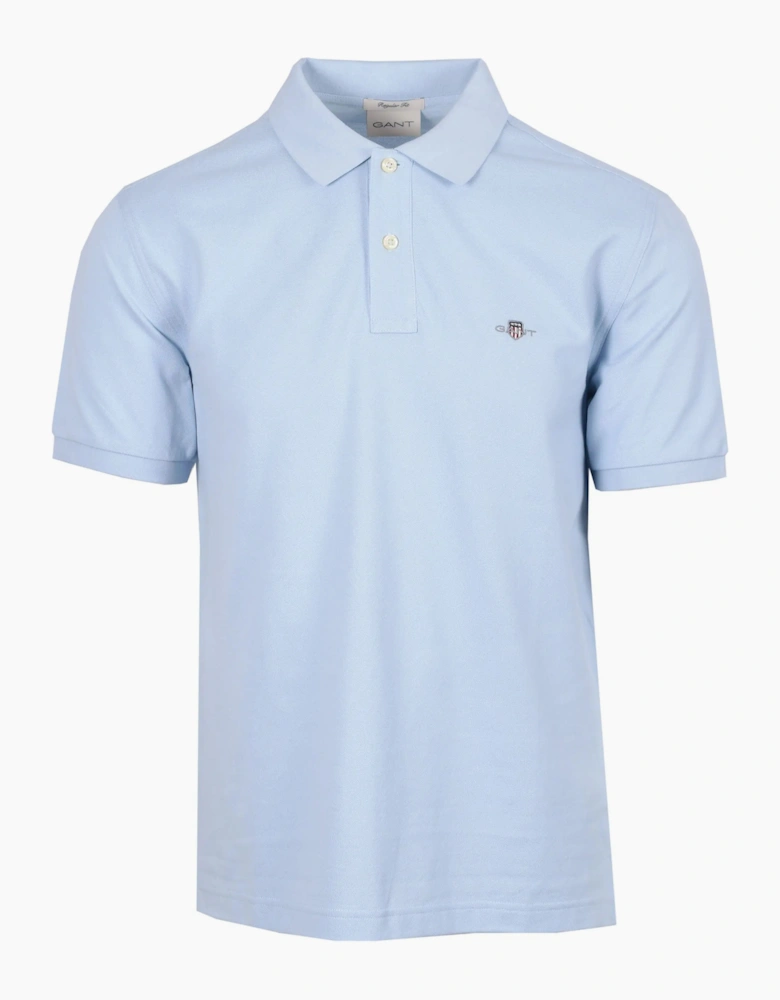 GANT REG SHIELD SS PIQUE POLO SHIRT FRESH BLUE