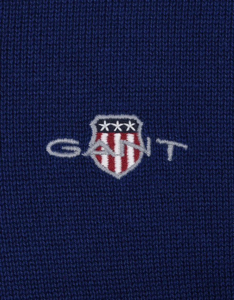 GANT CLASSIC COTTON HALF ZIP RICH NAVY