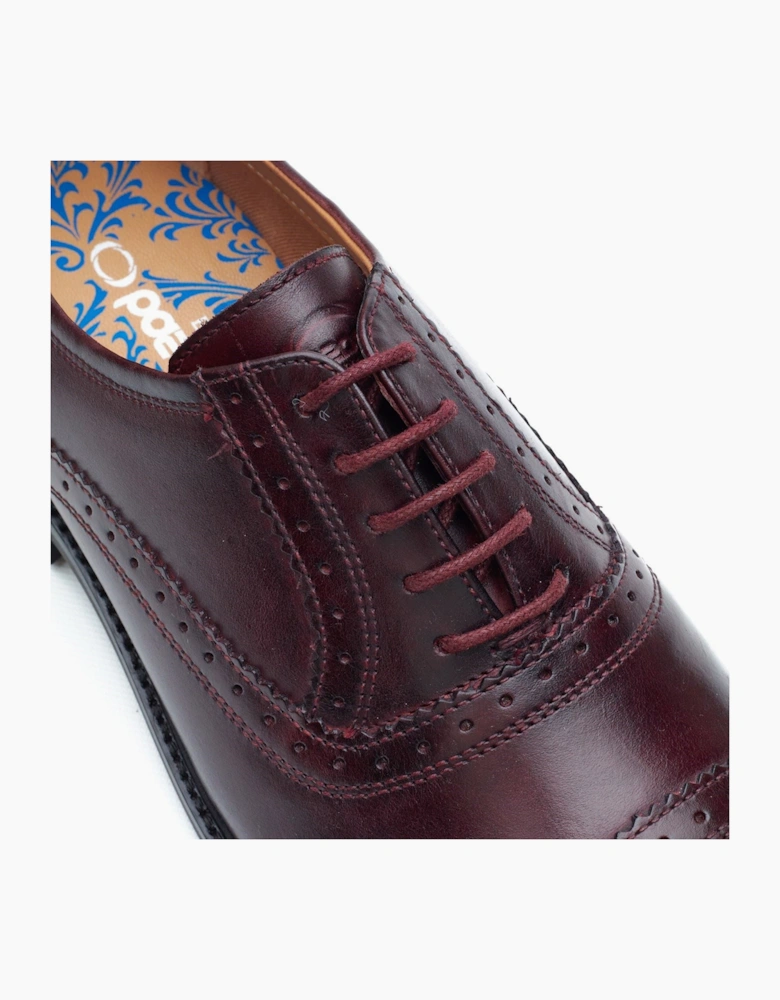 Base London Ascot Oxford Leather Men's Bordo Oxford Shoes