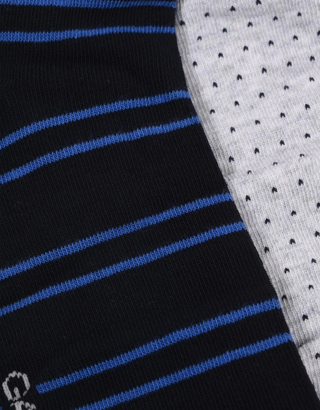 Gant Stripe and Mini Dot 2pk Socks Marine