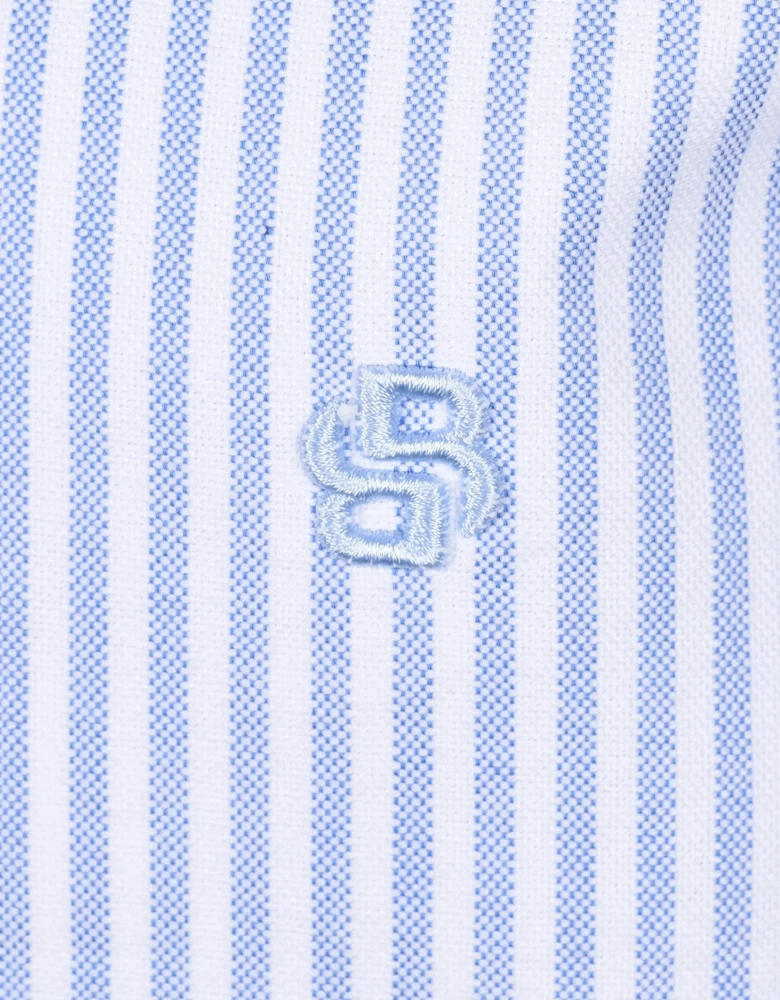 Boss Black H Liam Stripe Oxford Shirt Light Pastel Blue
