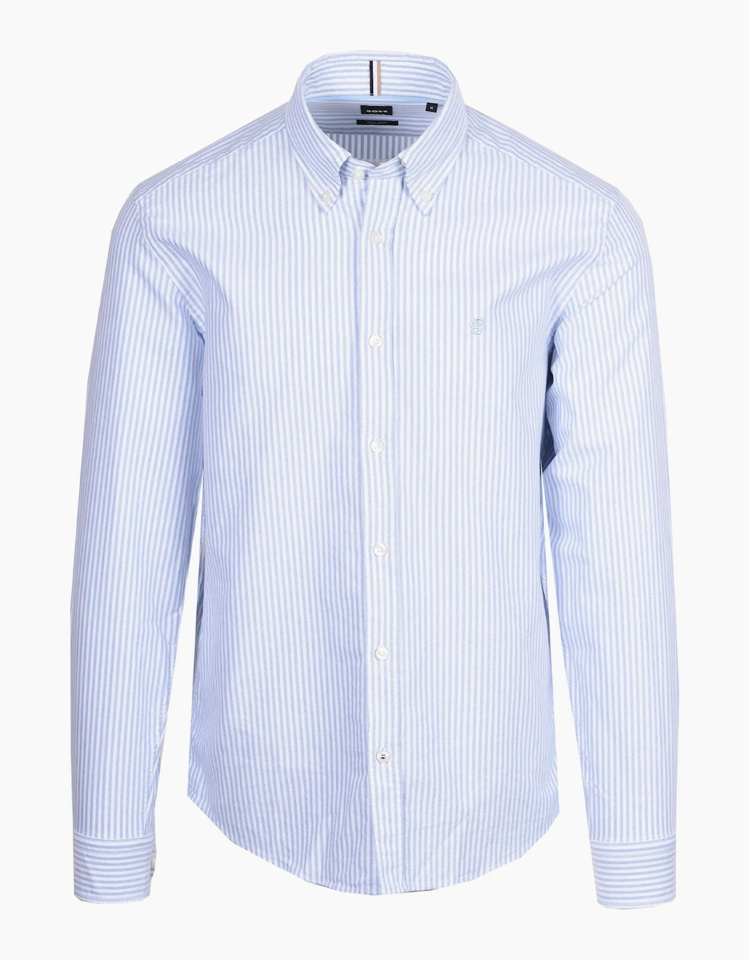 Boss Black H Liam Stripe Oxford Shirt Light Pastel Blue, 5 of 4