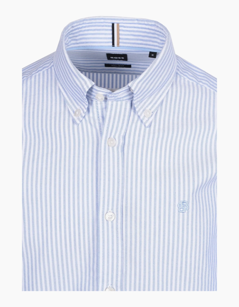 Boss Black H Liam Stripe Oxford Shirt Light Pastel Blue
