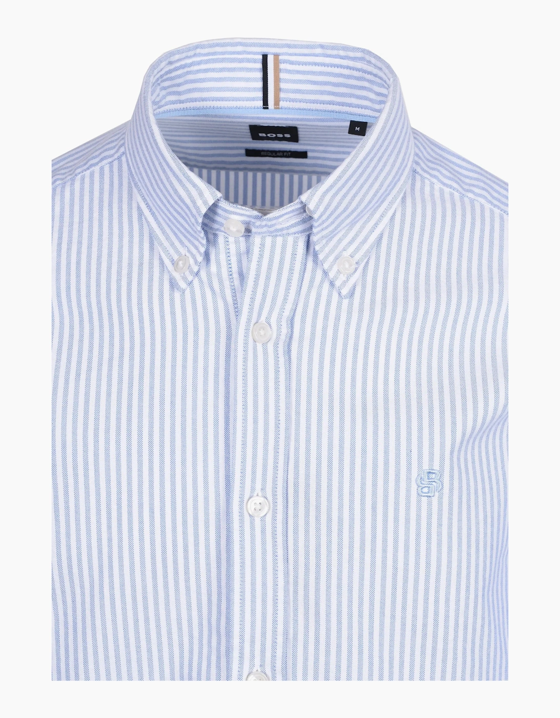 Boss Black H Liam Stripe Oxford Shirt Light Pastel Blue