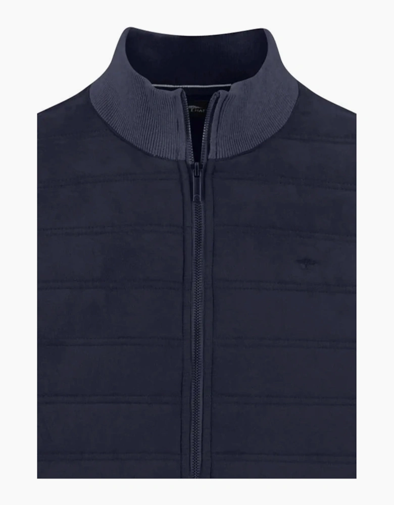 Fynch-Hatton Full-Zip Knitwear Navy