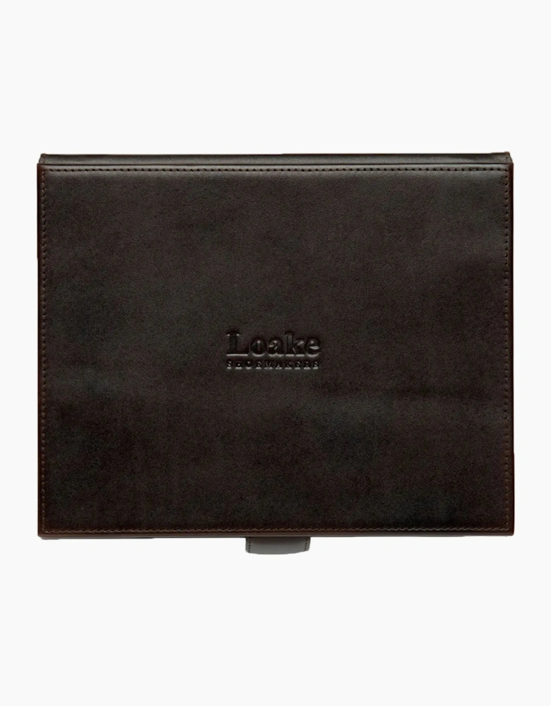 Loake Small Leather Luxury Valet Box Brown