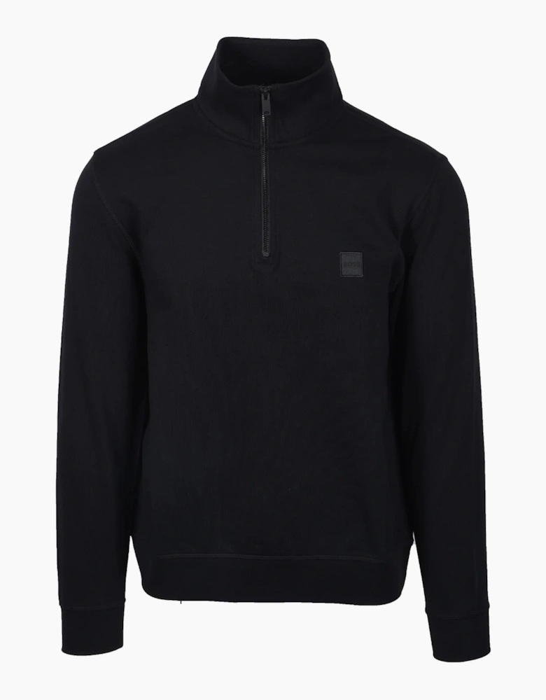 Boss Orange ZETRUST Half Zip SWEATSHIRT BLACK