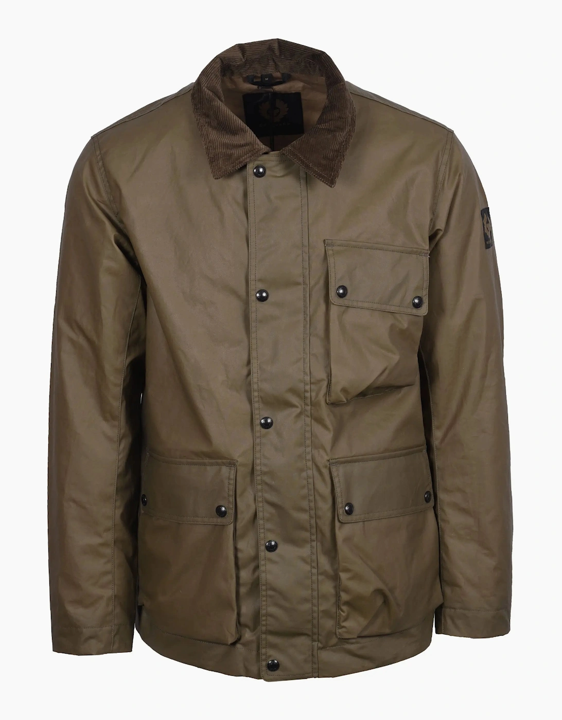Belstaff Men's Tan Incline Wax Jacket Fatigue Green - Size: 40
