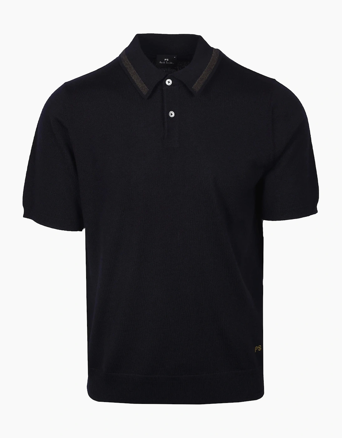PAUL SMITH MERINO SWEATER SS POLO NAVY, 4 of 3