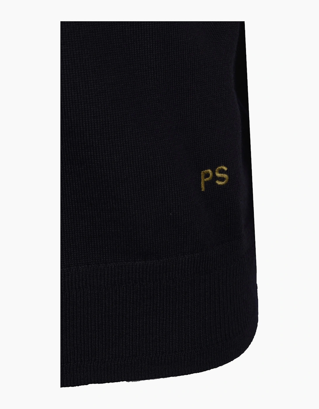 PAUL SMITH MERINO SWEATER SS POLO NAVY