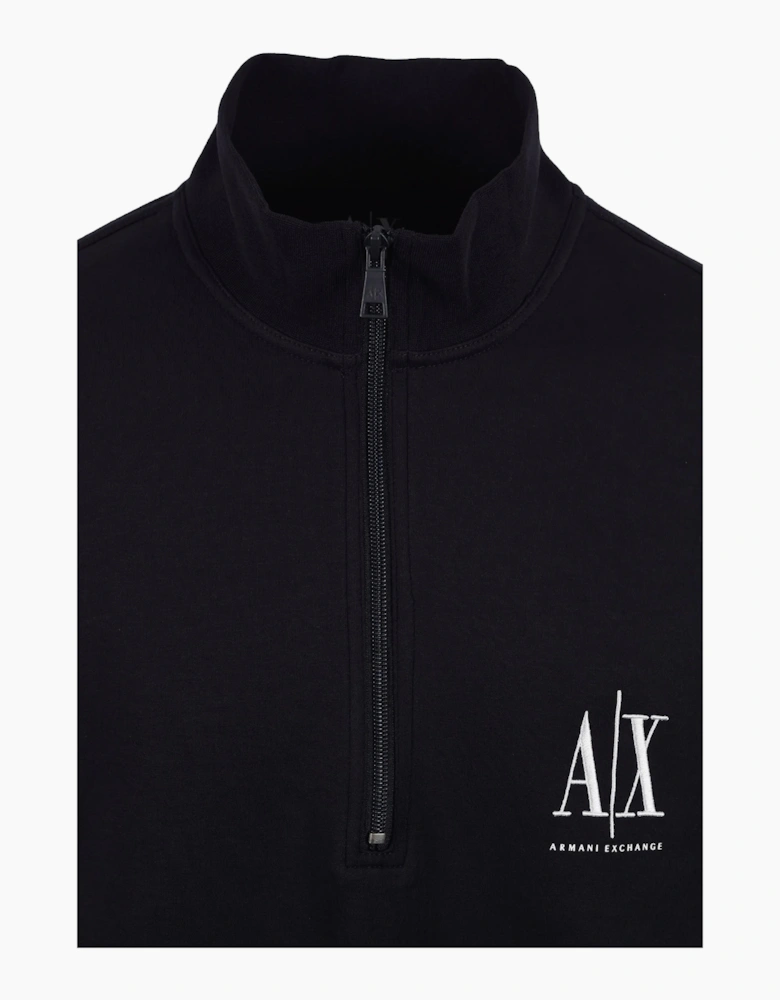 Armani Exchange Half Zip Sweatshirt Deep Navy