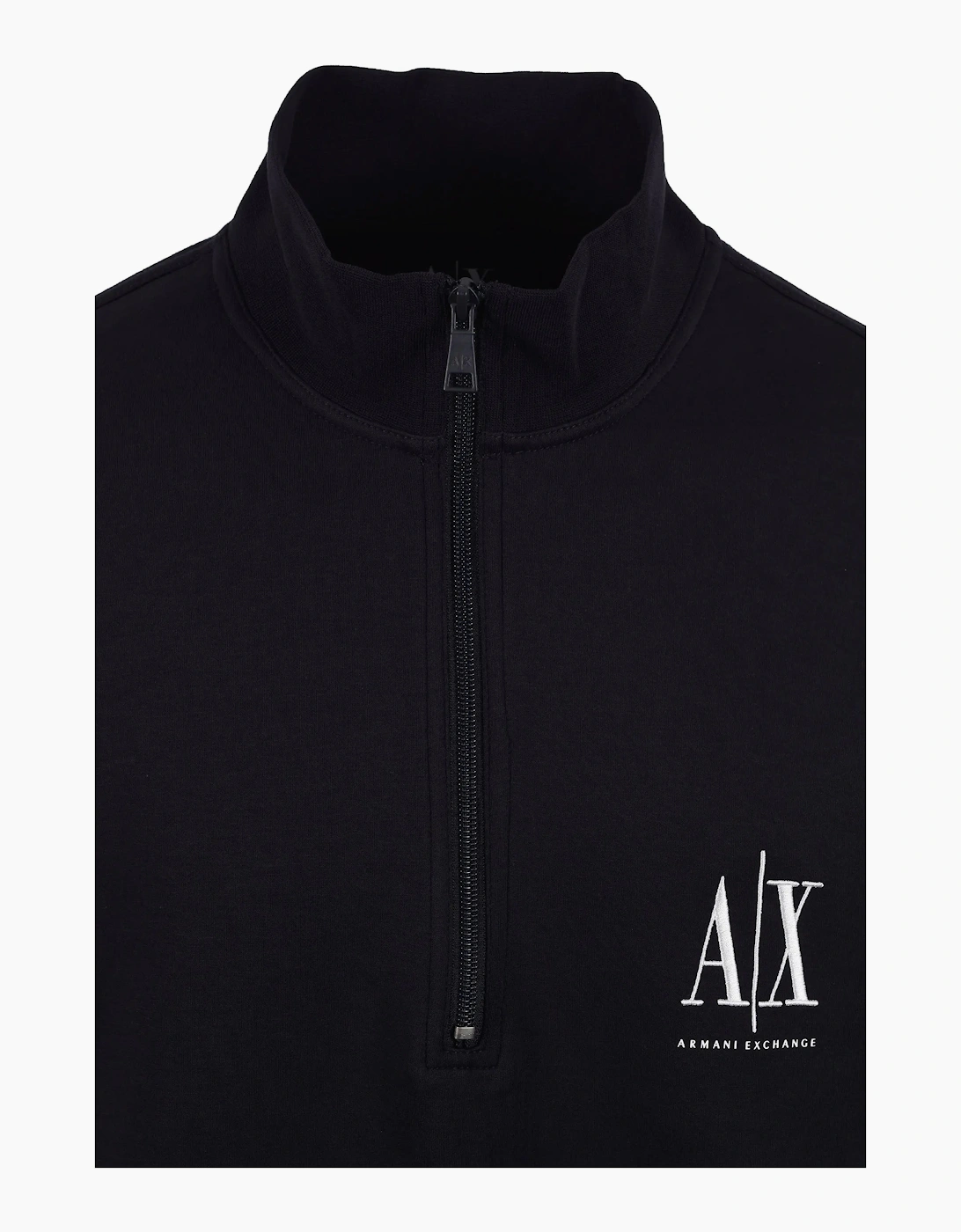 Armani Exchange Half Zip Sweatshirt Deep Navy