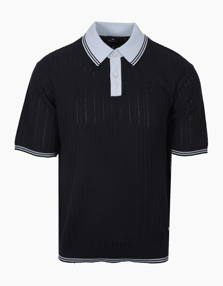 PAUL SMITH SWEATER SS POLO DARK NAVY