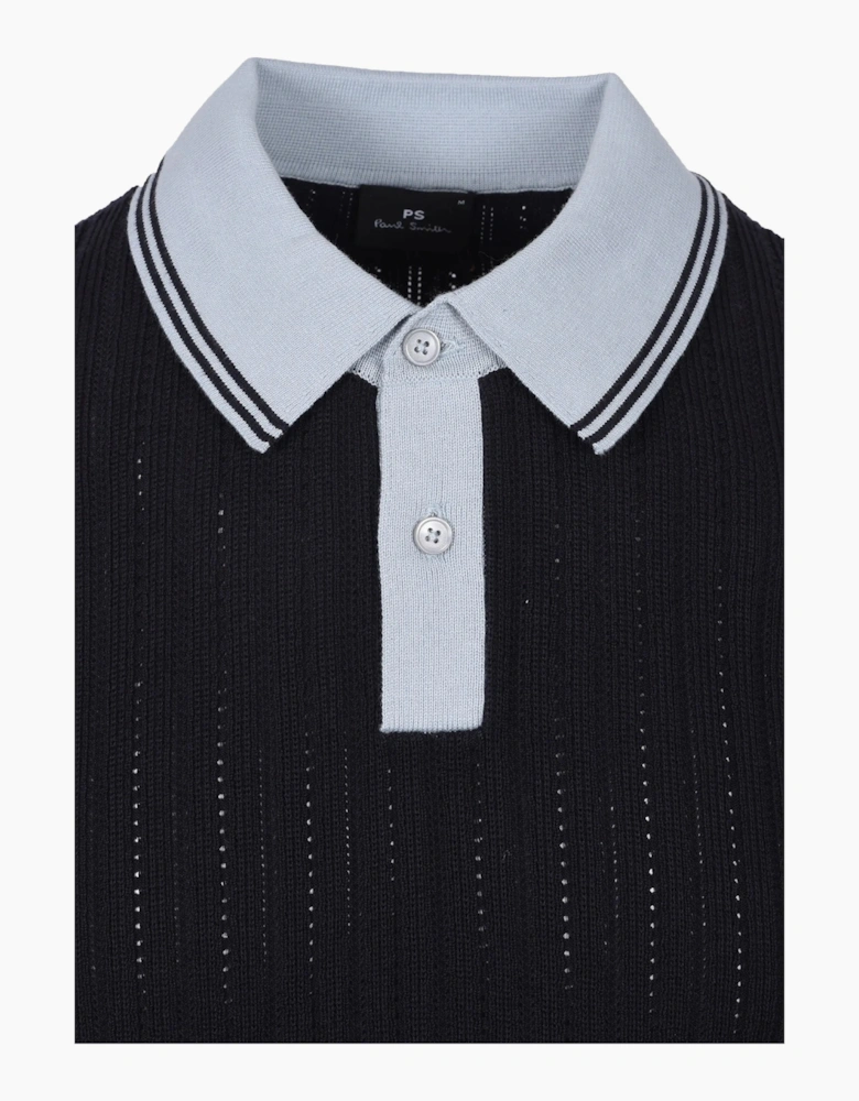 PAUL SMITH SWEATER SS POLO DARK NAVY
