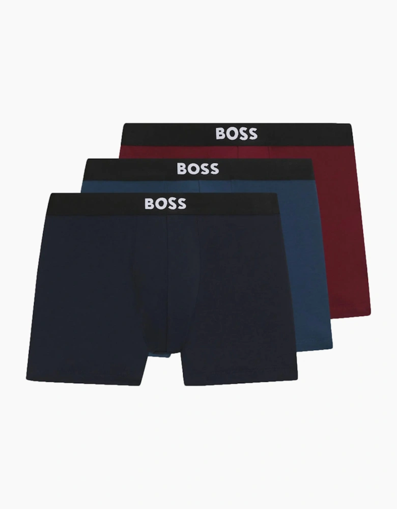 BOSS 3P D.BECKHAM BOXER BRIEFS Blue/Navy/Red