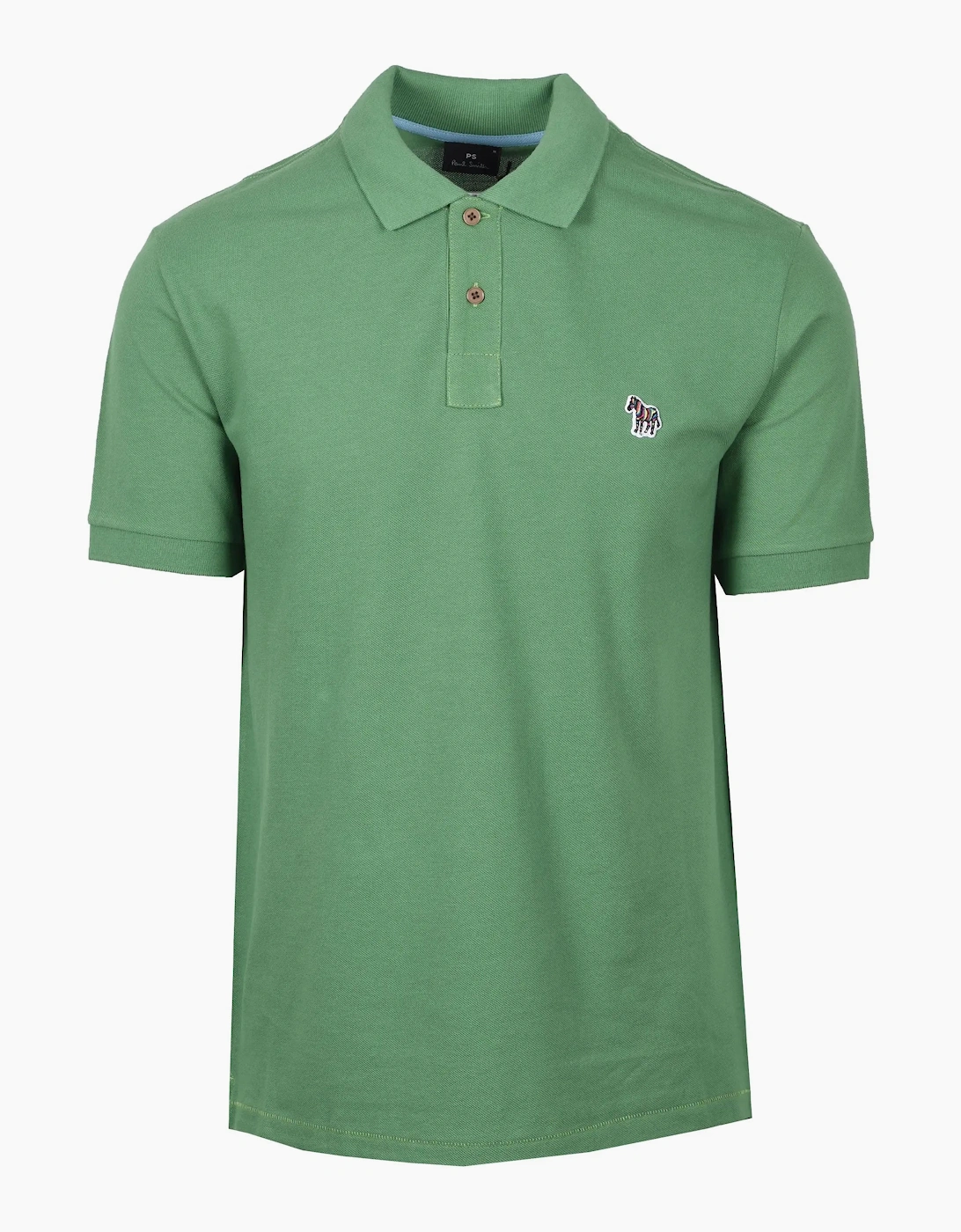Paul Smith Men's Green Reg Fit Ss Polo Zebra  38 Size M