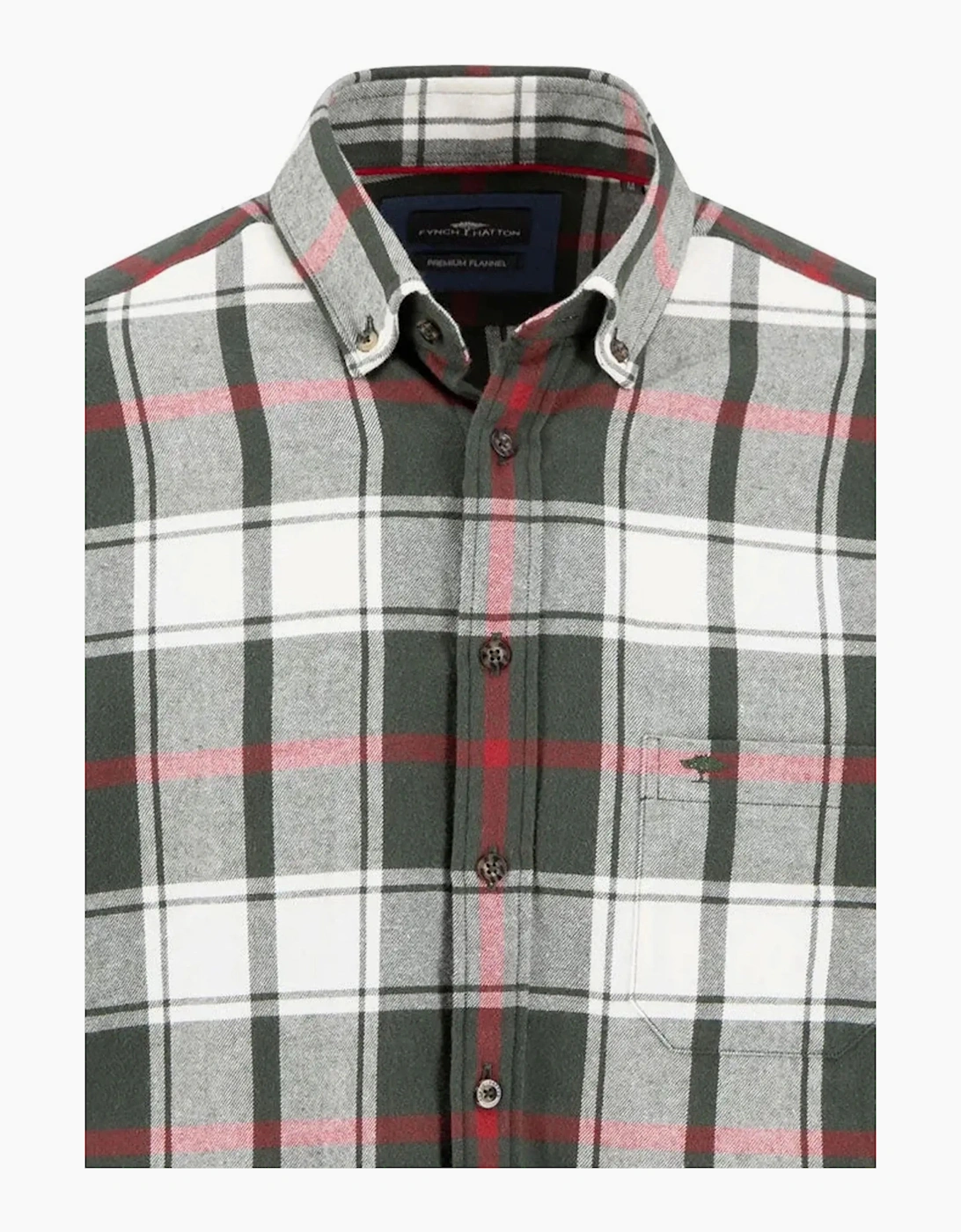 Fynch-Hatton Long Sleeved Shirt Dark Ivy