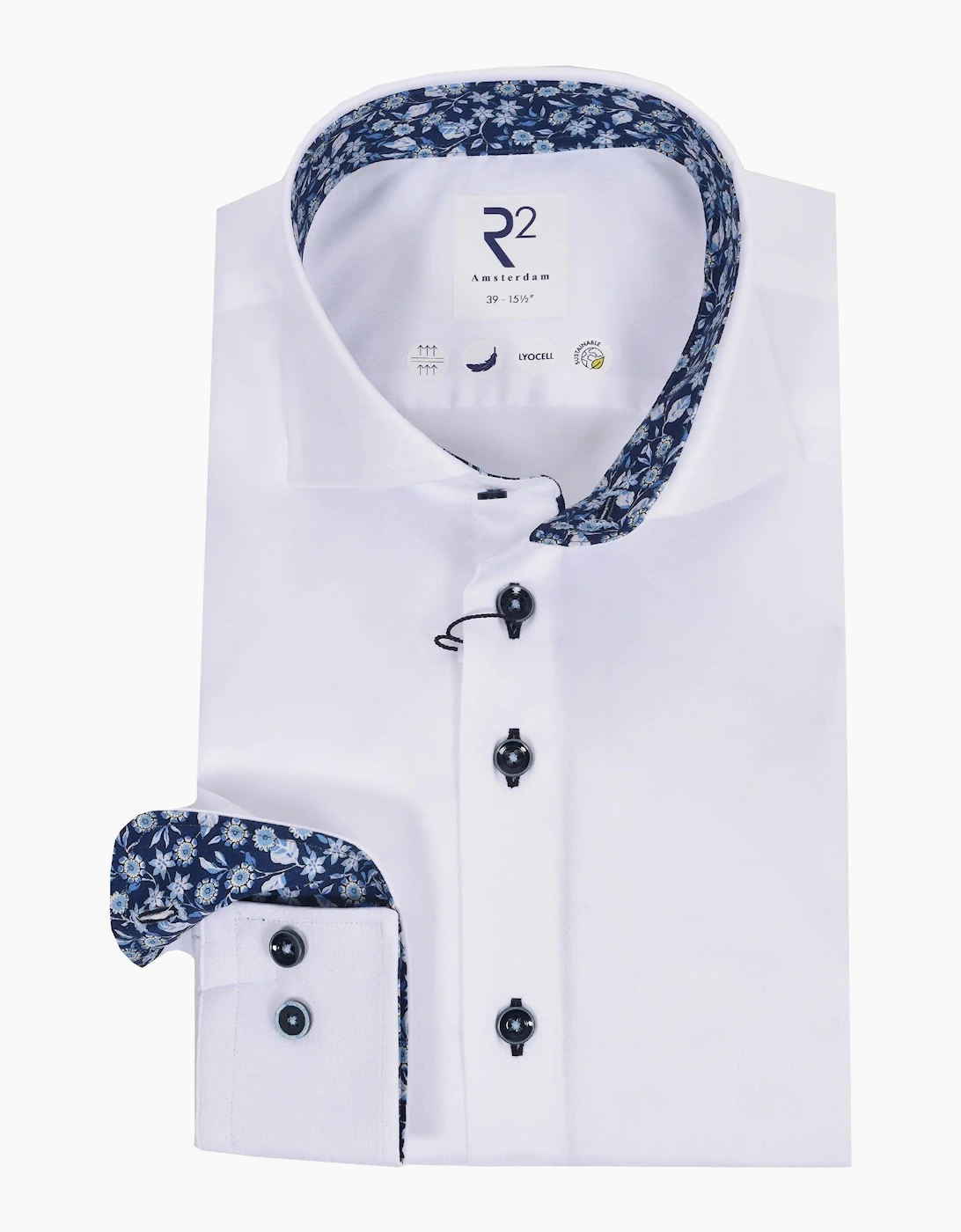 R2 Long Sleeved Cut Away Collar Shirt White, 4 of 3