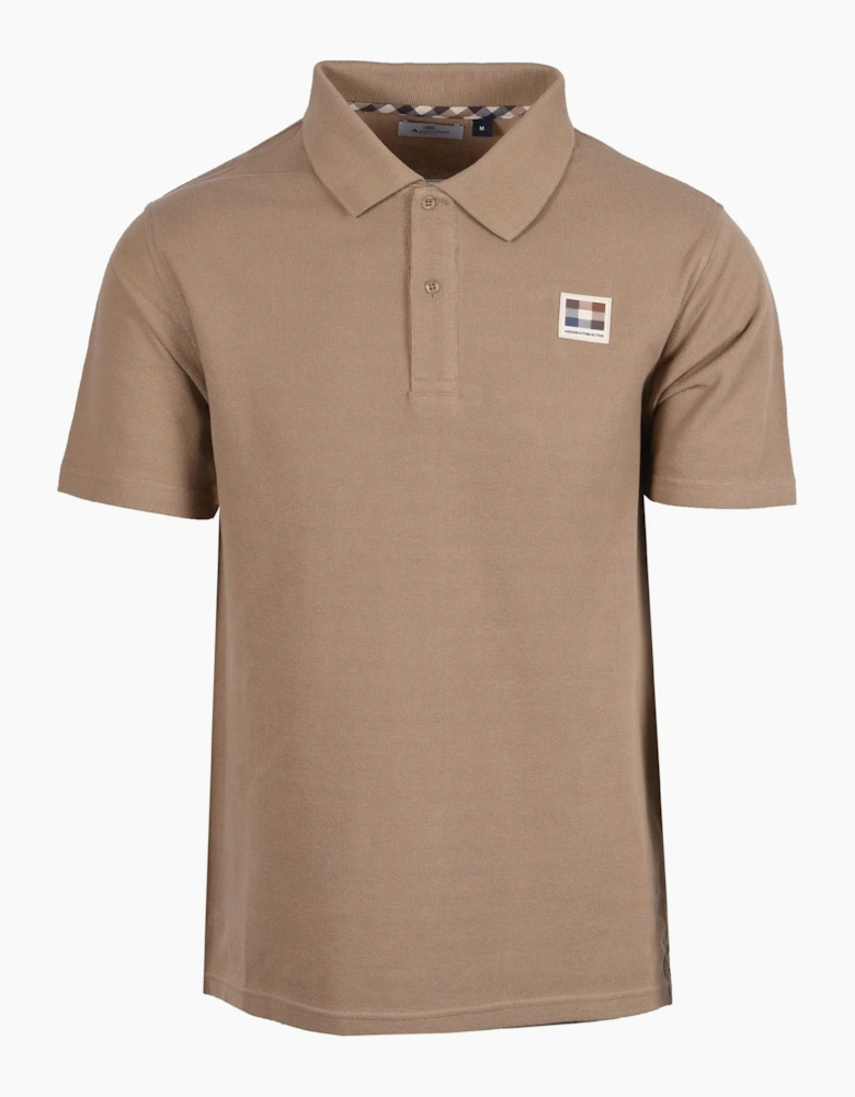 Aquascutum Patch Logo Polo Khaki
