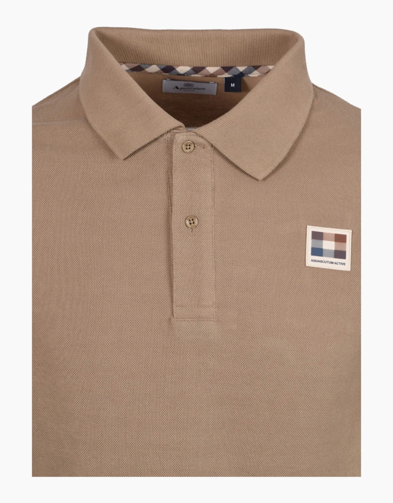 Aquascutum Patch Logo Polo Khaki
