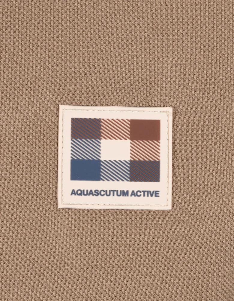 Aquascutum Patch Logo Polo Khaki