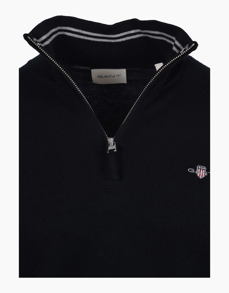 GANT CLASSIC COTTON HALF ZIP EVENING BLUE