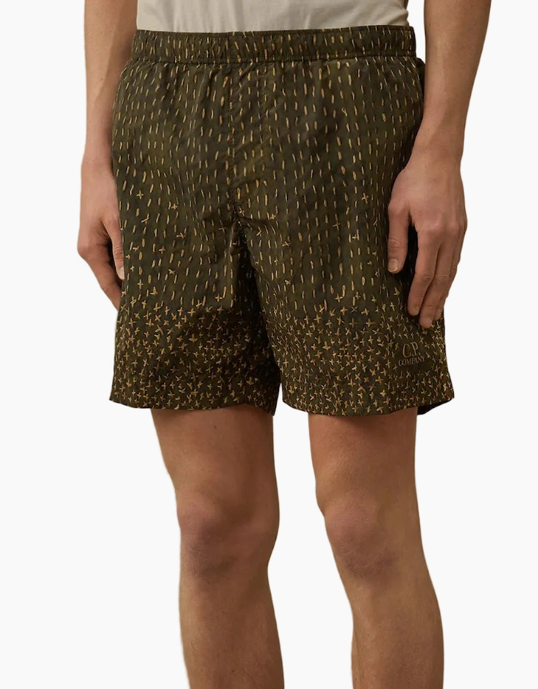 Flatt Nylon Sashiko Print Swim Shorts