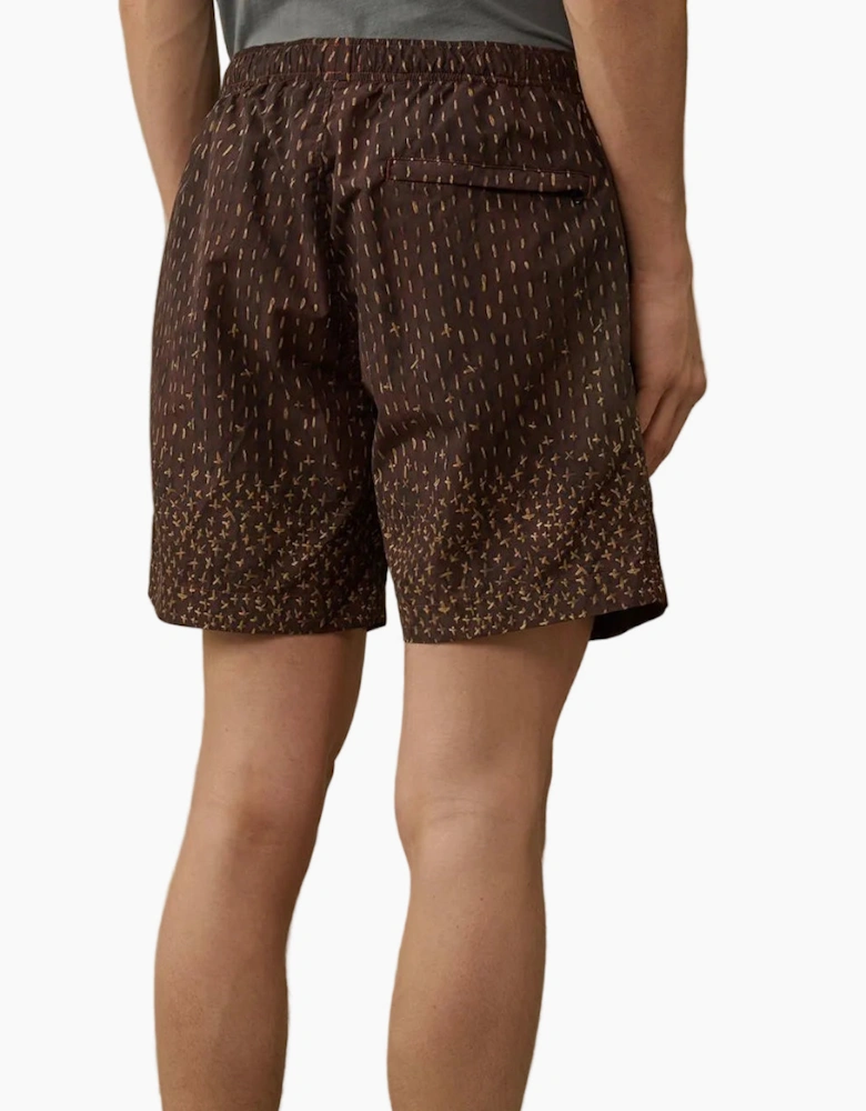 Flatt Nylon Sashiko Print Swim Shorts