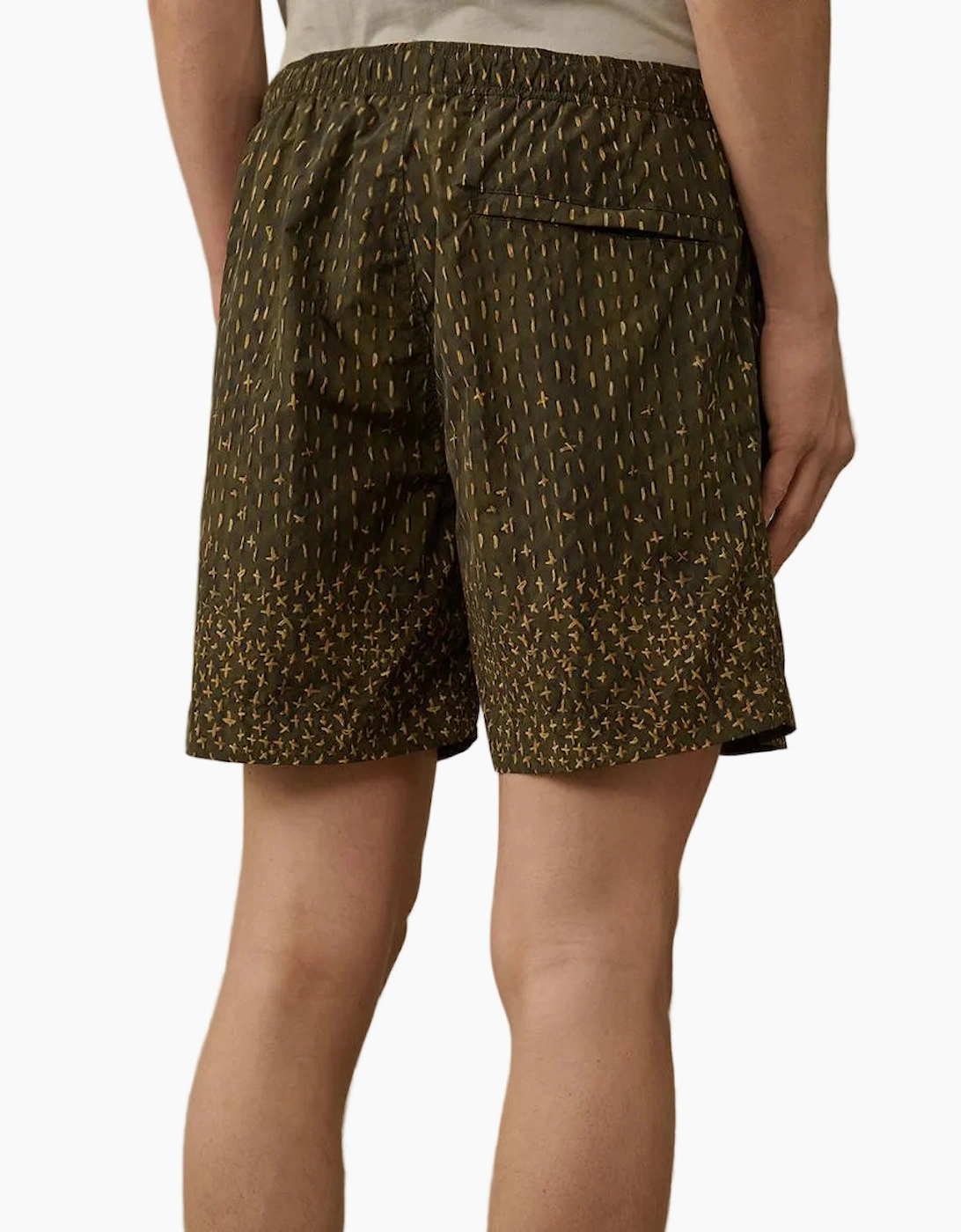 Flatt Nylon Sashiko Print Swim Shorts