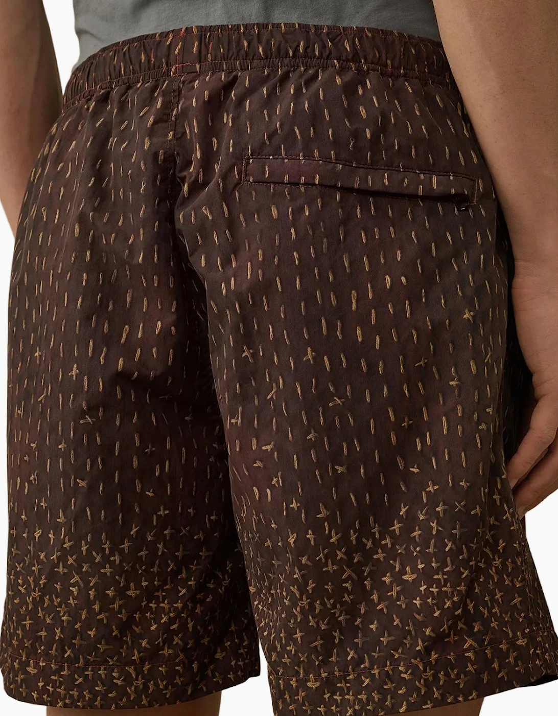 Flatt Nylon Sashiko Print Swim Shorts