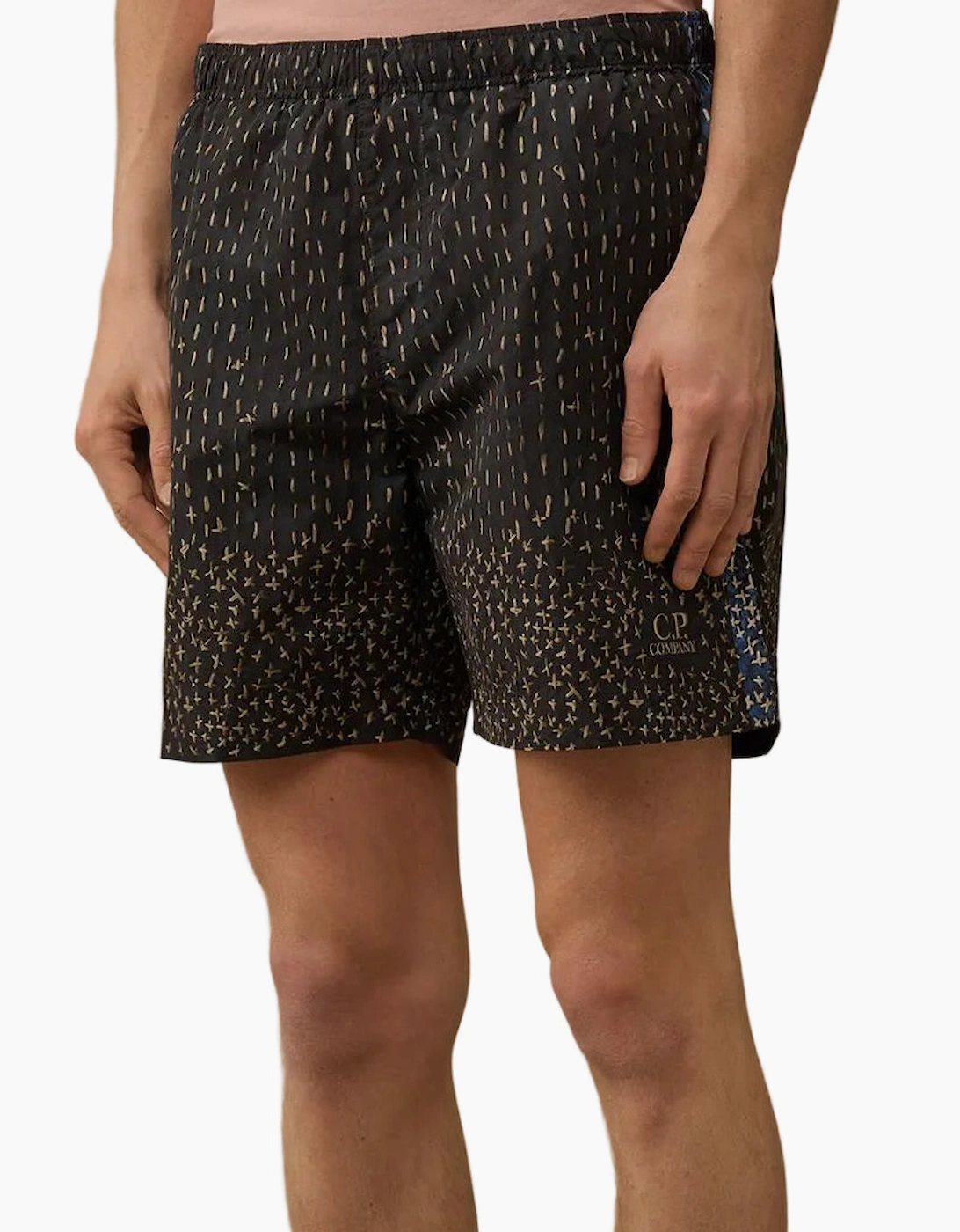 Flatt Nylon Sashiko Print Swim Shorts
