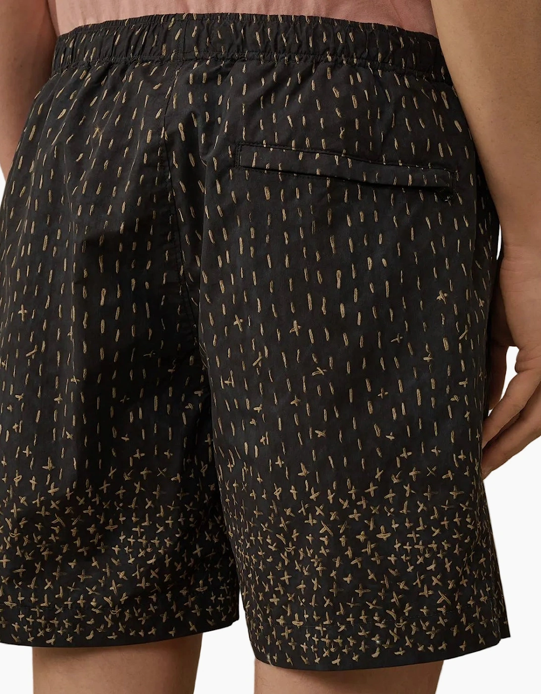Flatt Nylon Sashiko Print Swim Shorts