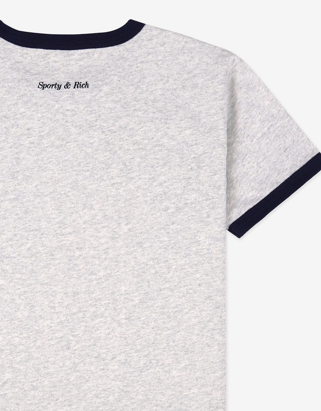 Sporty & Rich Kids Be Nice Ringer T-Shirt in Grey