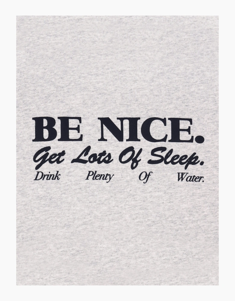 Sporty & Rich Kids Be Nice Ringer T-Shirt in Grey