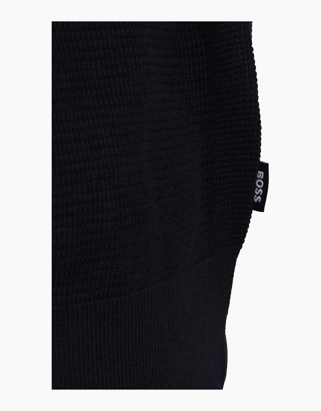 Boss Black Iannotti Knitted Polo Shirt Dark Blue