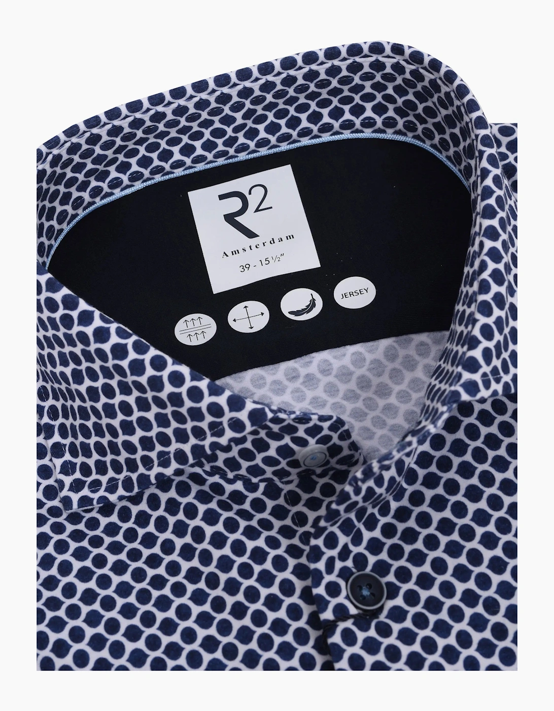 R2 Long Sleeved Jersey Shirt Navy Spot