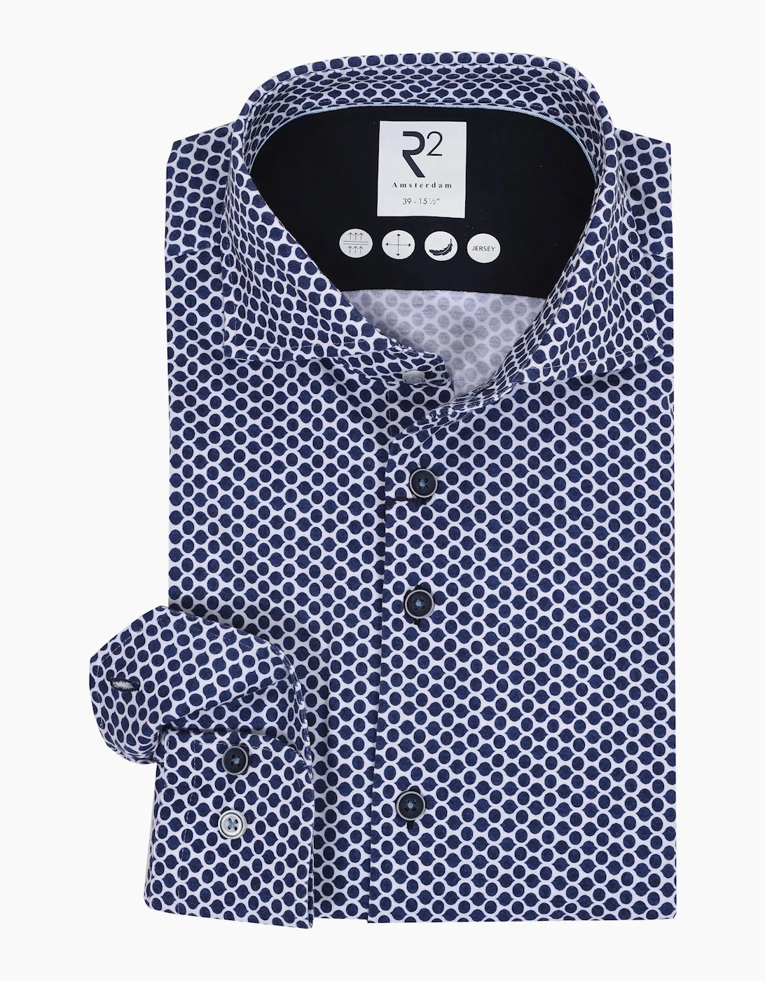 R2 Long Sleeved Jersey Shirt Navy Spot, 4 of 3