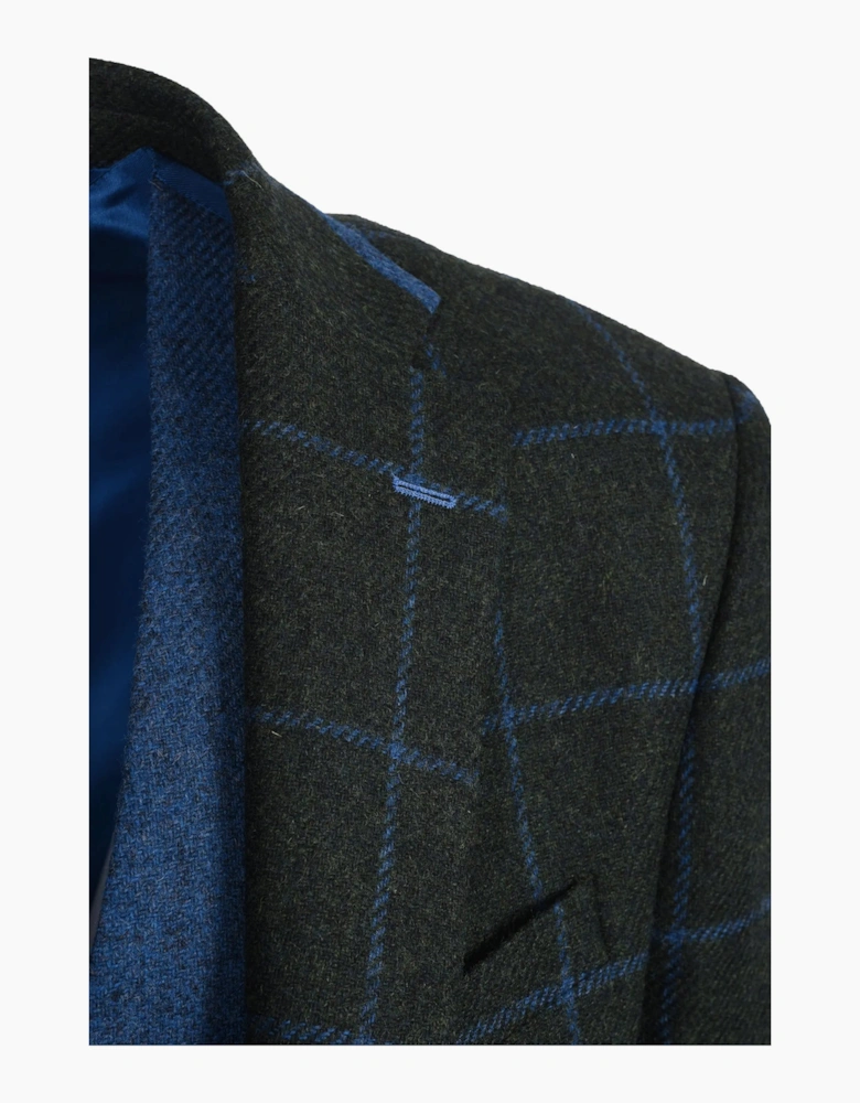 Mazzelli Jacket and Waistcoat Green/Blue Check