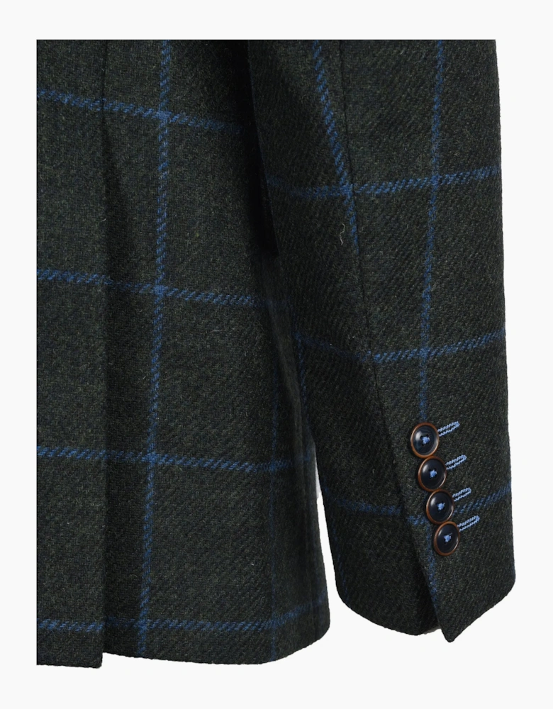 Mazzelli Jacket and Waistcoat Green/Blue Check