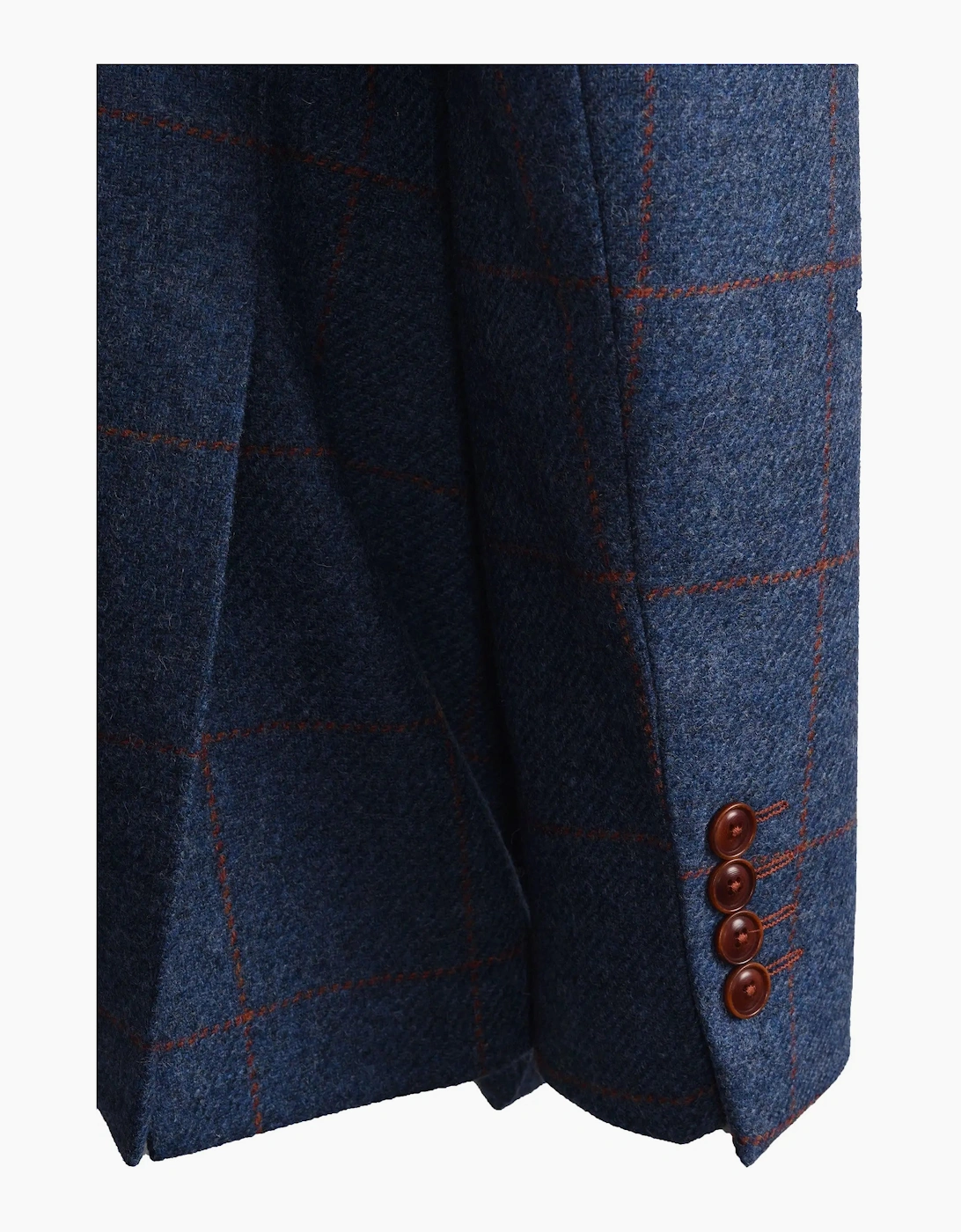 Mazzelli Jacket and Waistcoat Blue/Orange Check