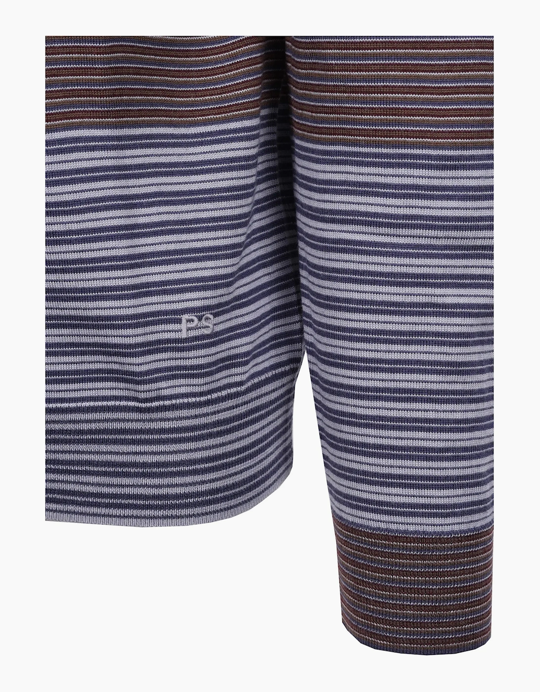 Paul Smith LS Knitted Polo Sweatshirt Dark Violet