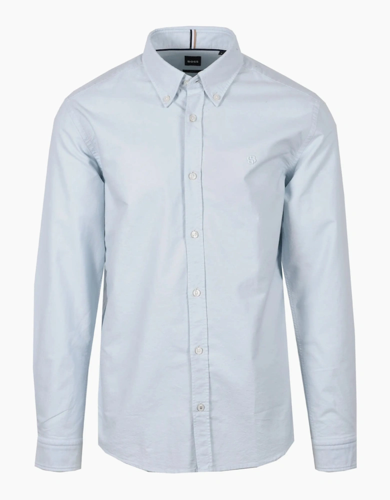 Boss Black H Roan Casual Oxford Shirt Open Blue