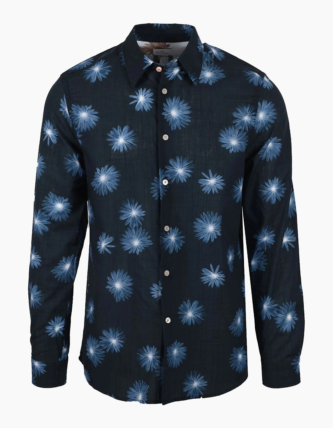Paul Smith Reg Fit Floral Shirt Greyish Blue, 5 of 4