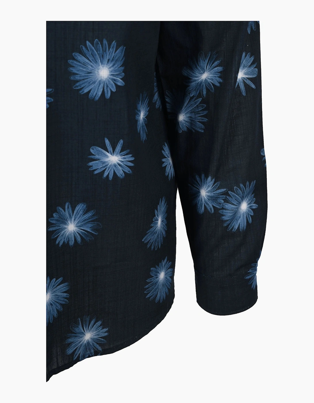 Paul Smith Reg Fit Floral Shirt Greyish Blue