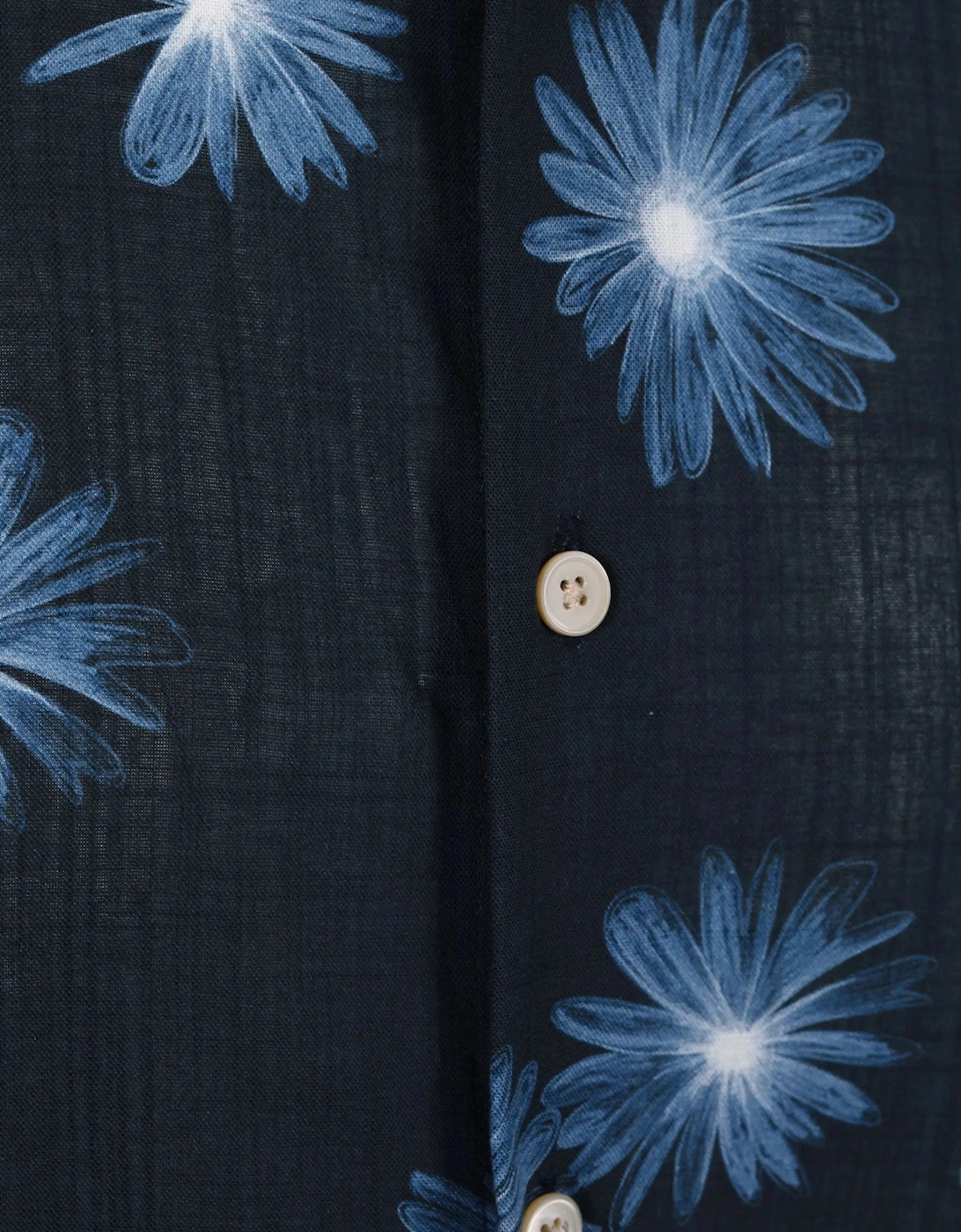 Paul Smith Reg Fit Floral Shirt Greyish Blue