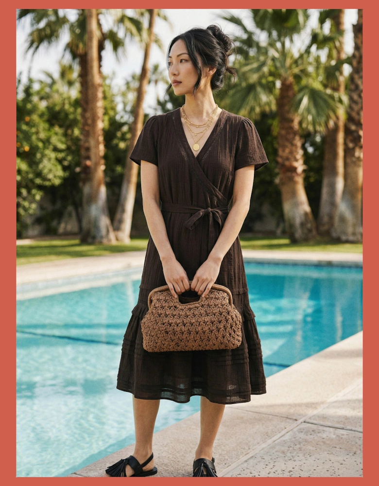 Charleston Framed Grab Bag - Khaki