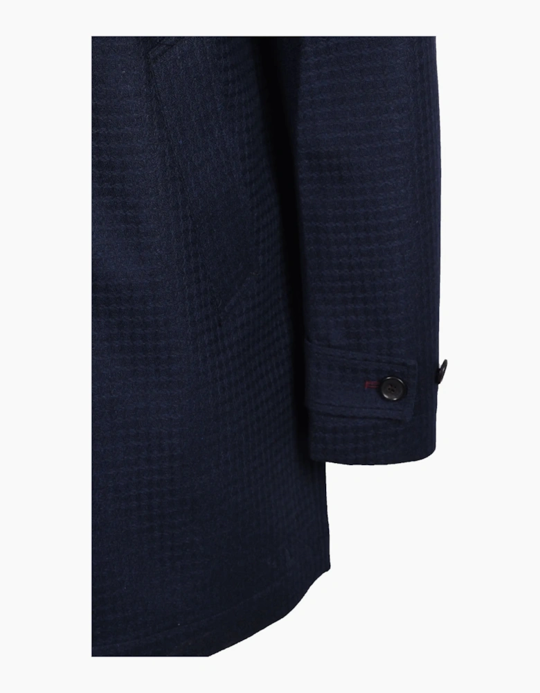 Paul Smith Check Coat Dark Navy