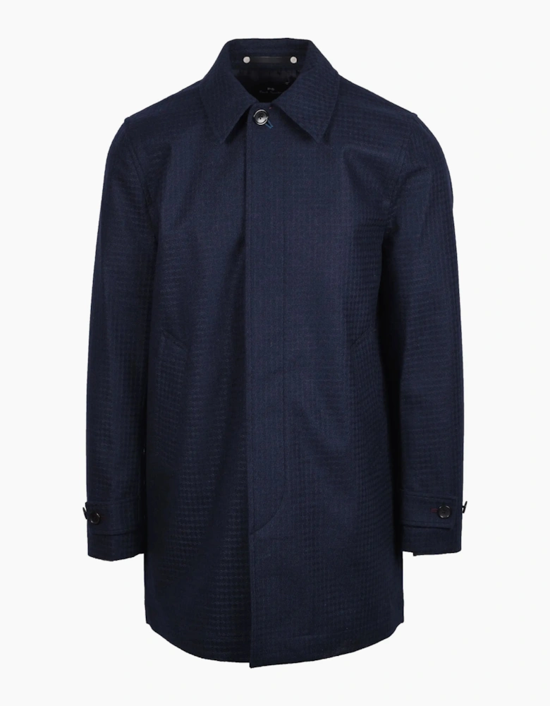 Paul Smith Check Coat Dark Navy