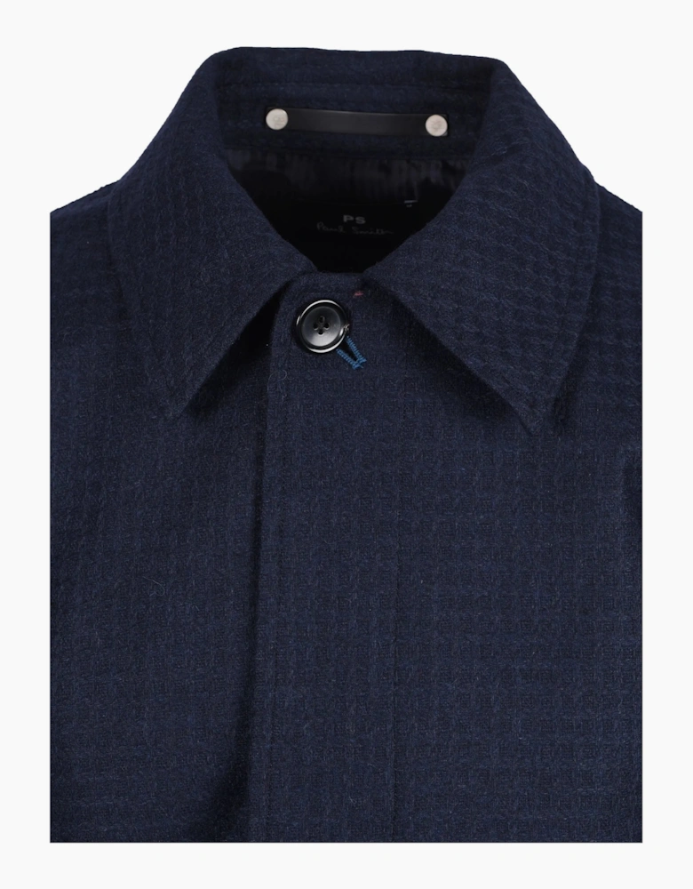 Paul Smith Check Coat Dark Navy