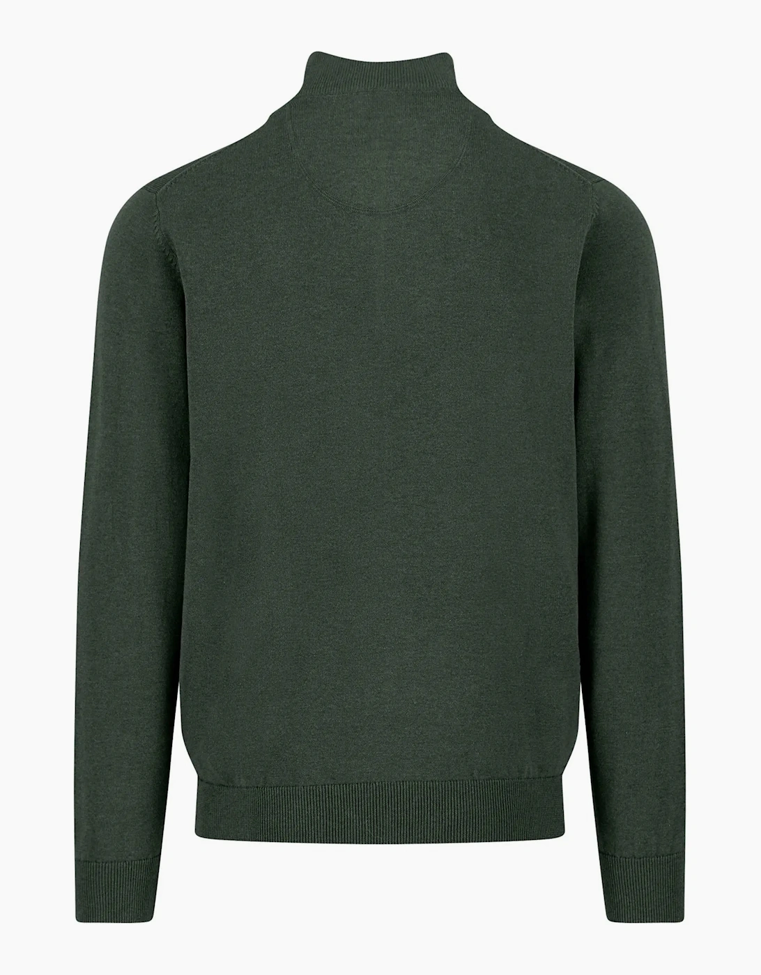 Fynch-Hatton Troyer Half Zip Knitwear Dark Ivy